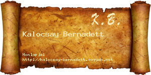 Kalocsay Bernadett névjegykártya